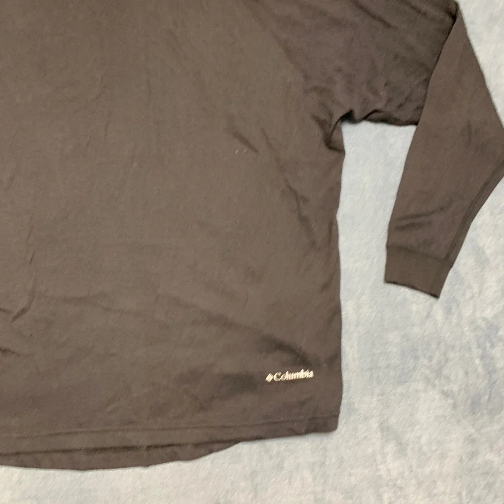 Columbia Sweater Mens Medium Black Cotton Blend Crewneck Raglan Sleeve Pullover
